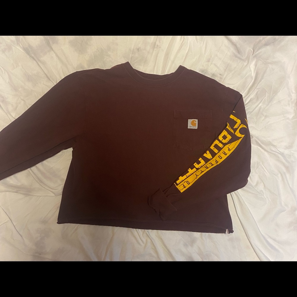 VINTAGE CARHARTT LONGSLEEVE POCKET TEE SIZE MEDIUM